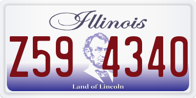 IL license plate Z594340