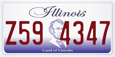 IL license plate Z594347