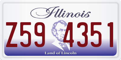 IL license plate Z594351