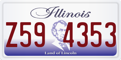 IL license plate Z594353