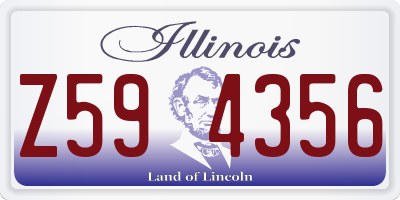 IL license plate Z594356