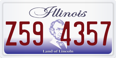 IL license plate Z594357