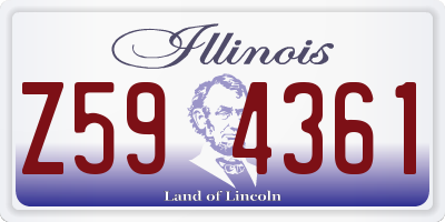 IL license plate Z594361