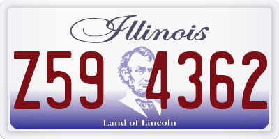 IL license plate Z594362