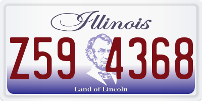 IL license plate Z594368