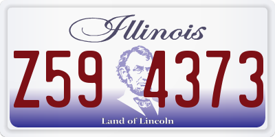 IL license plate Z594373
