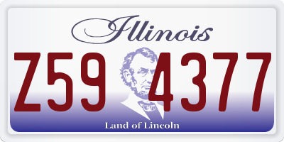 IL license plate Z594377