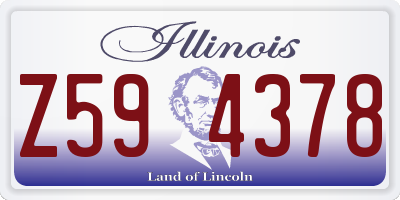 IL license plate Z594378