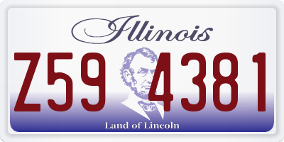 IL license plate Z594381