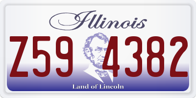 IL license plate Z594382
