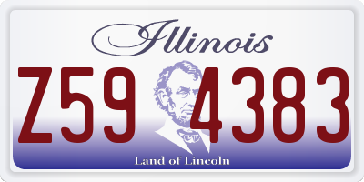 IL license plate Z594383