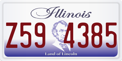 IL license plate Z594385