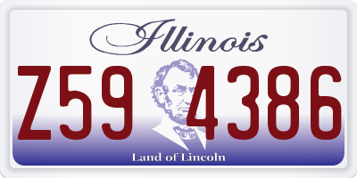 IL license plate Z594386