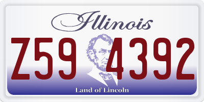 IL license plate Z594392