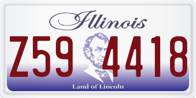 IL license plate Z594418