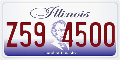 IL license plate Z594500