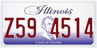 IL license plate Z594514