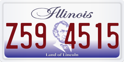 IL license plate Z594515