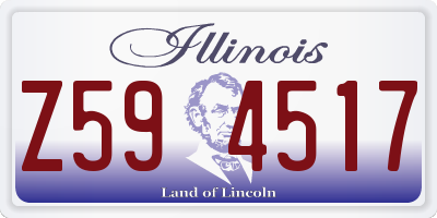 IL license plate Z594517