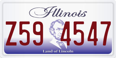IL license plate Z594547