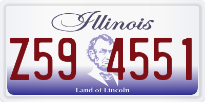 IL license plate Z594551