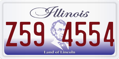 IL license plate Z594554
