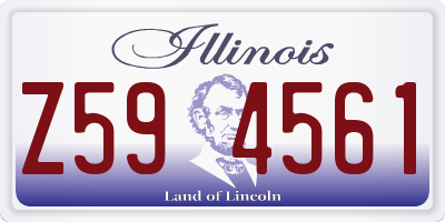 IL license plate Z594561