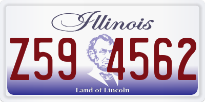 IL license plate Z594562