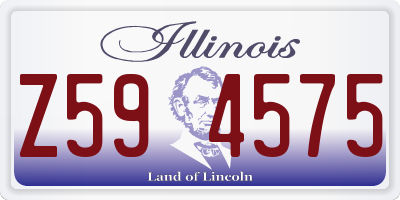 IL license plate Z594575