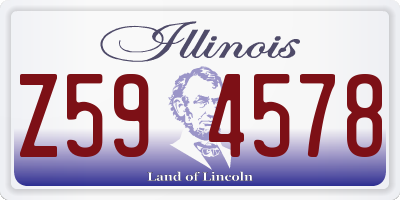 IL license plate Z594578