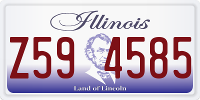 IL license plate Z594585