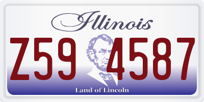 IL license plate Z594587