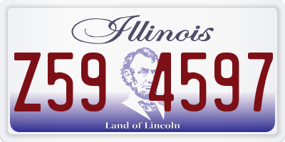 IL license plate Z594597