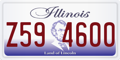 IL license plate Z594600