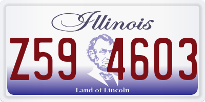 IL license plate Z594603
