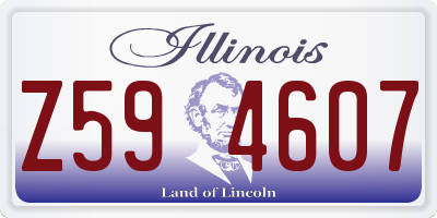 IL license plate Z594607