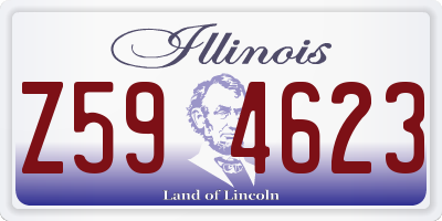 IL license plate Z594623