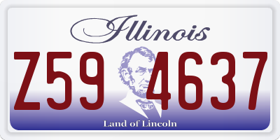 IL license plate Z594637