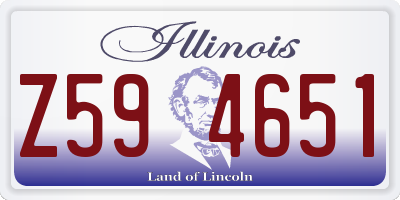 IL license plate Z594651