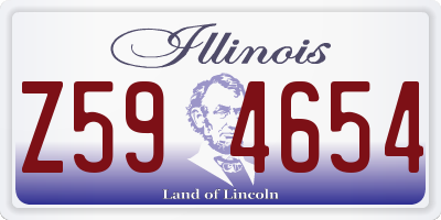 IL license plate Z594654