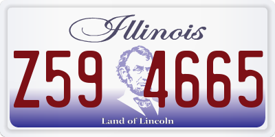 IL license plate Z594665