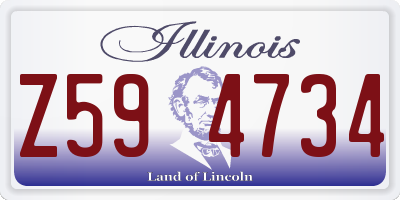 IL license plate Z594734