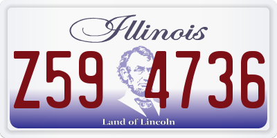 IL license plate Z594736