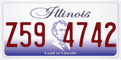 IL license plate Z594742