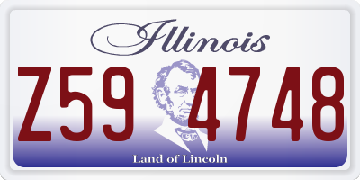 IL license plate Z594748