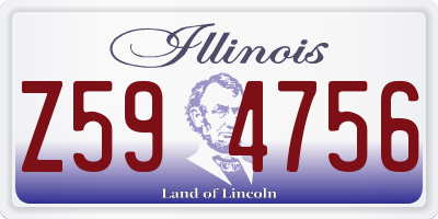 IL license plate Z594756