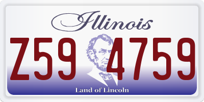 IL license plate Z594759