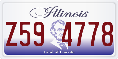 IL license plate Z594778