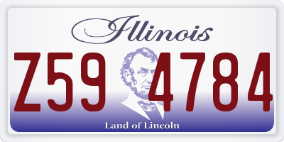 IL license plate Z594784