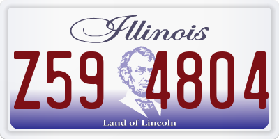 IL license plate Z594804